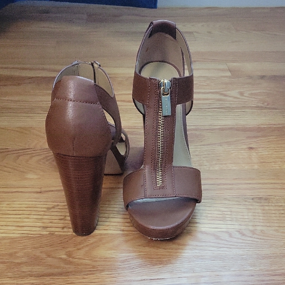 Michael Kors Tan Platform Heels